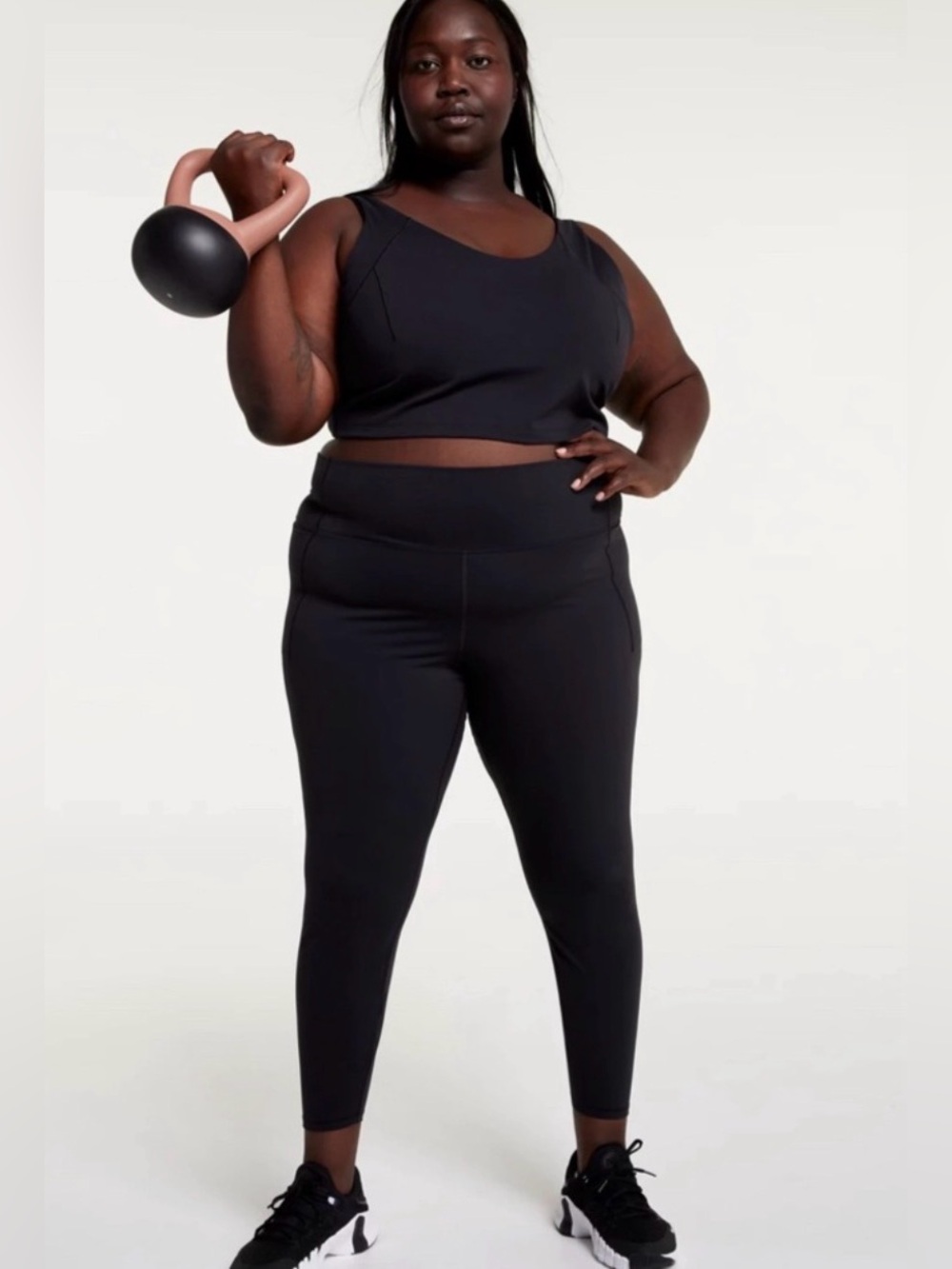 CALIA Inspire High Rise 7/8 Leggings Black Plus Size 3X